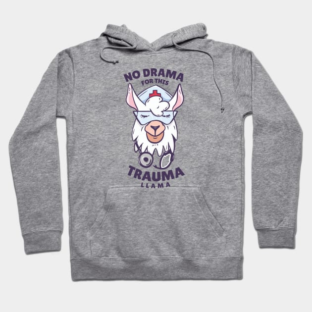 NO DRAMA NURSE LLAMA Hoodie by Bombastik